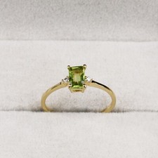 18k Jaune Plaqué Or Émeraude