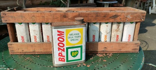 Caisse ancienne bidons bp - ancienne, 10