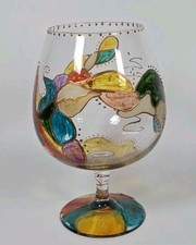 🍀Grand verre peint à la main