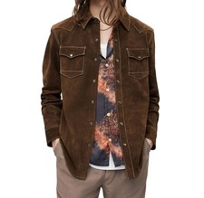 Chemise homme en cuir