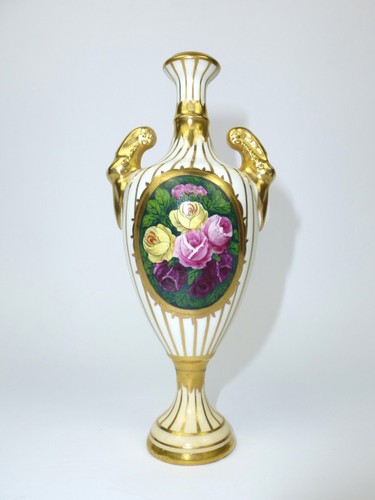 Vase porcelaine peint la - en,