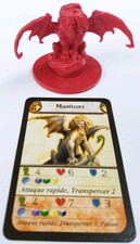 Figurine Manticore Rouge Descent Voyage dans Les Ténèbres 2005 Fantasy Flight 