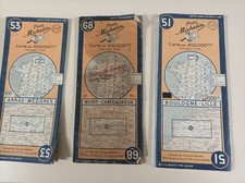 Lot de 3 cartes routières