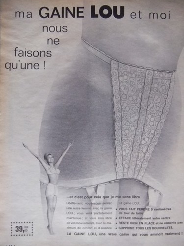 Publicité 1959 gaine lou - publicitÉ,