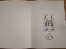 Timbres 1er jour Jeux Olympiques d 'hiver parcours de la flamme numerote
