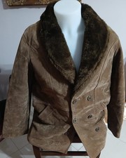 Veste Manteau Homme en Cuir Brun Taille M cod.CC033