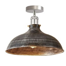 Vintage Rétro Semi Encastré Support Plafonnier Lustre Pendant Couloir Allée Feu