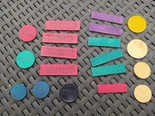lot 19 Jetons Bois