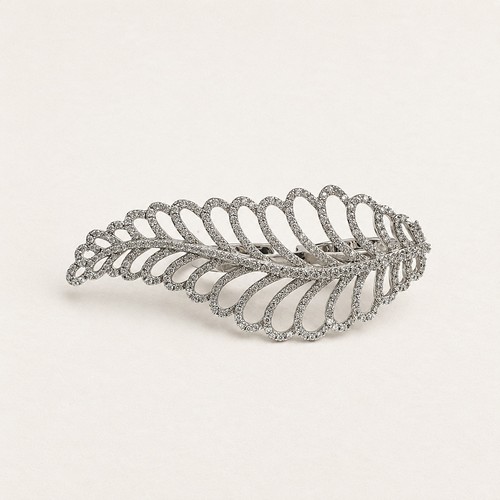 Bague double feuille - en, argent