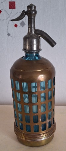 Ancien siphon sérigraphié - , en