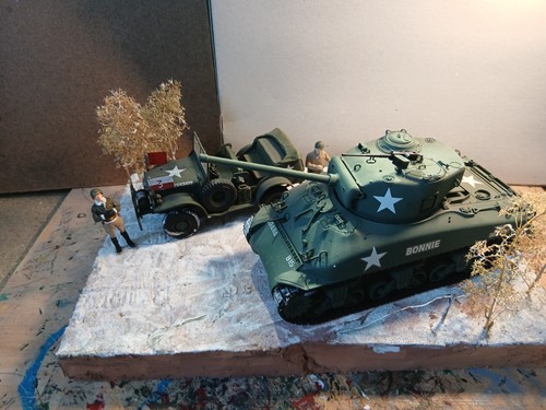 Diorama patton avec sherman - avec,