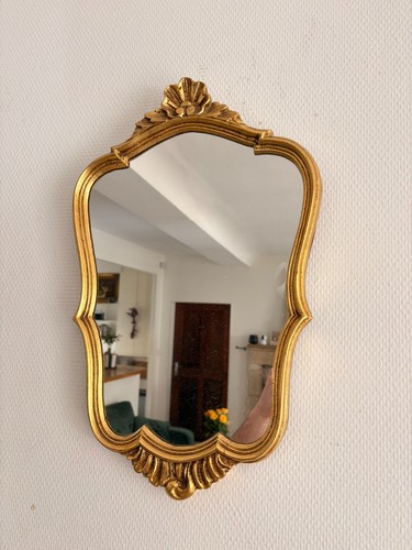 Ancien miroir murale doré - ancien,