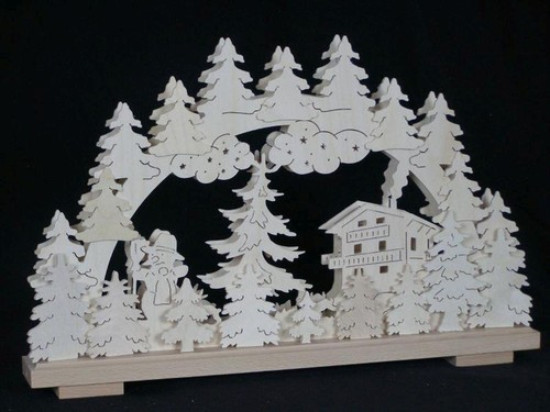 Arc bois éclairé avec - bois,