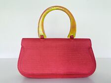 Sac à main baguette anse plexiglass CHRISTIAN LACROIX BAZAR Vintage 1990s 