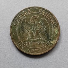 Napoléon III, 10 Centimes 1855 MA Marseille Chien