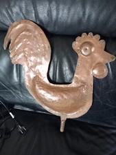 Ancienne Girouette coq  en cuivre  art populaire épis de faitage , XIXème