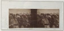 SYRIE Alep 1921 Le Marché Photo Stereo papier collée sur verre Vintage 