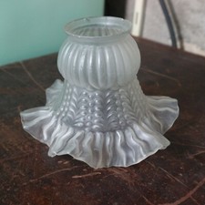 ancienne TULIPE GLOBE PLAFONNIER SUSPENSION EN VERRE pour lustre ou lampe 6