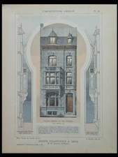  LIEGE, ART NOUVEAU, MAURICE LEGRAND - 1907 - PLANCHES ARCHITECTURE - CANNES