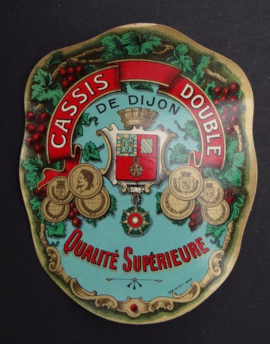 Ancienne étiquette cassis - étiquette,