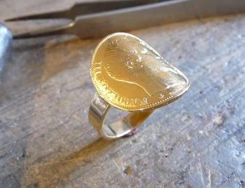 Bague pièce francs - bague,