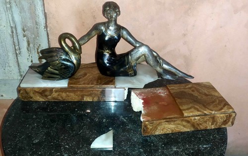 Statue art déco régule - déco, en