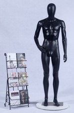 MC-1B Résumé Homme Mannequin de Vitrine Noir Mat Mannequin Mâle Plastique