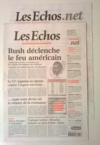 Les echos octobre 2001 - les,