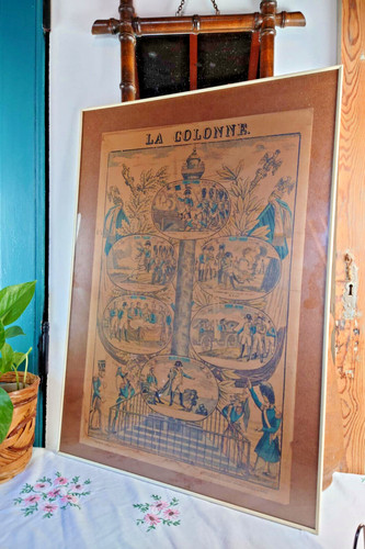 Affiche encadrée ancienne - affiche,