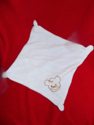 Doudou plat carré velours - doudou,
