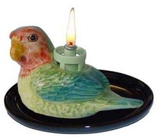 KLIMA L040 Lampe à huile en porcelaine -  PERROQUET PARROT