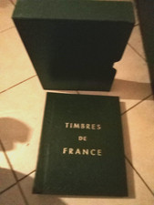 classeur  timbres France vert ( à vis ) dans coffret+ pages  1849 à 1969