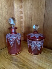 Lot de deux pots flacon en