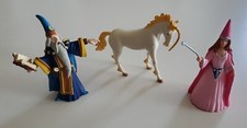 Figurine Merlin l'enchanteur + Licorne + Fée Plastoy Eveil et Jeux