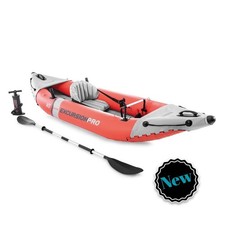 Intex 68303NP Canoë gonflable Excursion Pro 1 place - Rouge Gris