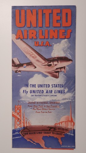 Vintage 1939 brochure united - brochure,