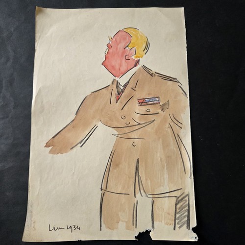 Dessin soldat original signé - soldat,
