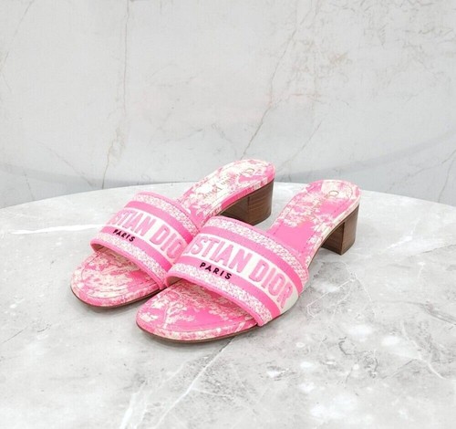 Dior mule talons toile - à,