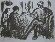 René Seyssaud lithographie la veillée album 1954 marseille P 395