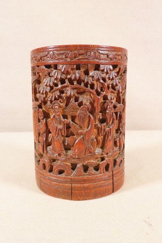 Ancien joli pot pinceaux - ancien,