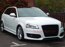 Noir Audi A3 8P3 8P 2008-2013 S3 RS3 Maille en Nid D'Abeille Grille Avec