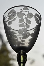 VERRE GRAVE A VIN ANCIEN ART