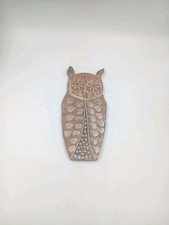 Hibou Plaque Céramique Murale Vintage Pascal Vallauris Chouette Années 60 70