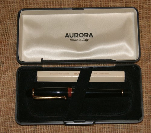 Stylo aurora noir bordeaux - stylo, &