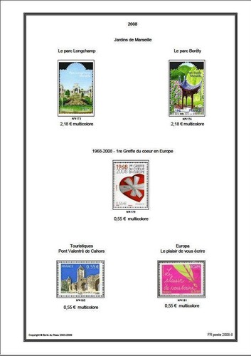 Album timbres france - de,