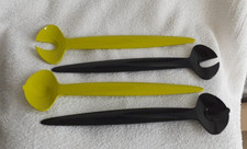 2  Lots COUVERTS  de SERVICE/SALADES   vert /noir Tupperware