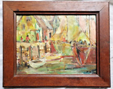 Rodolphe Caillaux (1904-1989) - Huile sur Carton - Marine - XX - Pays Basque