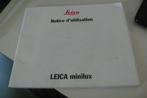 Leica minilux notice - ,