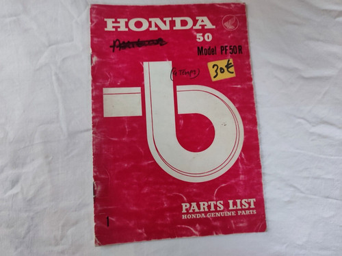 Parts list occasion honda 50 - d,