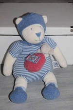 DOUDOU MOULIN ROTY LILA ET PATACHON BLEU RAYE MUSICAL jamais servi